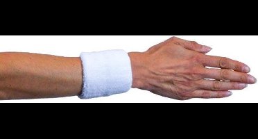 Witbaard Polsbandjes 7 Cm Katoen Wit One-size 2 Stuks