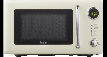 ETNA SMV620BEI Retro Magnetron - 20 liter - Compact, Stijlvol en Efficiënt met 12 Automatische Programma's