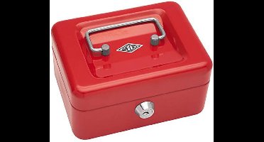 Wedo metalen Geldkistje met Muntgeldbak - Maat 1 - Rood