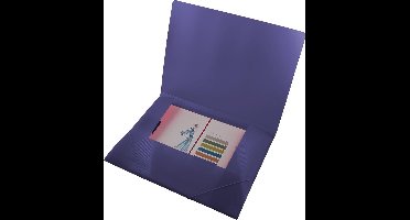 EXXO-HFP #51528 - A3 Elastomap met 3 Kleppen - Opaak Polyprop - Marine Blauw - 1 stuk