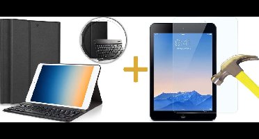 Hoes met Toetsenbord geschikt voor iPad Pro 9.7 - Book Case Cover Hoesje met Toetsenbord en Screenprotector Zwart