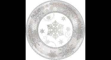AMSCAN - 8 kleine sneeuwvlokken borden - Decoratie > Borden