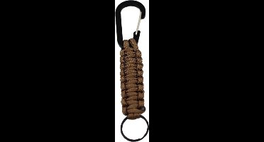 Paracord Sleutelhanger Bruin - Karabijn