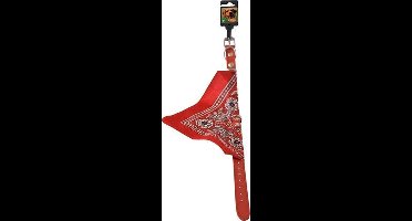 Halsband met zakdoek rood