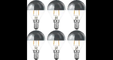 6 stuks | Ledmaxx LED kopspiegellamp zilver 2W 180lm 2200K Niet-Dimbaar | E14 | Zeer Warm Wit | 2 watt | 20.000 Branduren