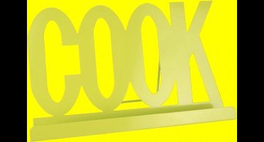 Cosy & trendy Kookboekstandaard Beste Kookboekhouder COOK Font Groen 30x4xh19cm Top Gevormde Standaard!