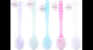 Gekleurde badborstel / massageborstel 35 cm - willekeurige kleur - doucheborstels
