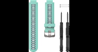 Garmin Forerunner 735 Siliconen Vervanging Horlogebandje - Polsbandje - Wearablebandje - Turquoise/Zwart