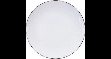 Tokyo Design Studio - Nippon White Gold Rim Plate 25.5cm Stripe