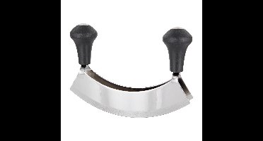 Westmark Wiegemes/kruidensnijder, met 2 messen, lengte: 17 cm, roestvrij staal/kunststof, zilver/zwart, 12942270