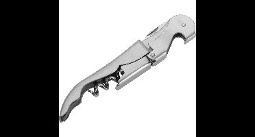 Westmark kelnersbestek, kurkentrekker met 2-traps hefboom, doppensnijder en flesopener, roestvrij staal, professioneel, zilver, 60172270