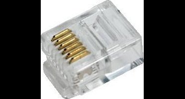 LogiLink modulair Plug for flat cables, RJ12 6P6C