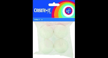 Create It Polystyreen Bollen 4.5 Cm 4 Stuks