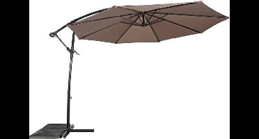 Zweefparasol Gemini Taupe 3 meter doorsnee 53014