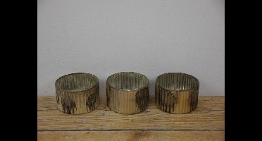 SENSE Waxinelichthouder - T.L Houder old looks  - kaarsenhouder -  Theelichtenhouder- sfeerlicht ** 3 STUKS **