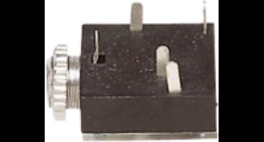 3,5mm Jack (v) PCB inbouwconnector - plastic - 5 soldeerpunten / stereo