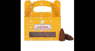 Satya Backflow Cones-Wierook kegels Sandalwood