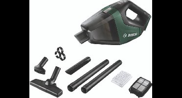 Bosch UniversalVac 18 Accuhandstofzuiger - Lichgroen model - Incl. uitgebreide accessoireset - Losse body (geleverd zonder 18 V accu en oplader)