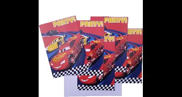 Uitnodigingen Disney Cars Lightning McQueen Vs. Cruz Ramirez 5 stuks