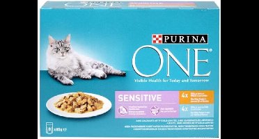 4x Purina 7+ Fijne Malse Reepjes in Saus Kip - tonijn wortelen 8 x 85 gr