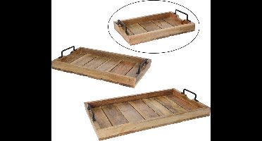 Dienblad - Hout - Rechthoek - 38 x 25 x 5 cm