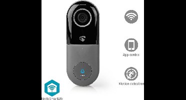 Nedis SmartLife Video Deurbel - Full HD 1080p - Zonder Abonnement - IP54 - Bewegingssensor - Nachtzicht - Zwart