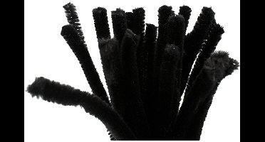 CC Chenilledraad Zwart 9mm 25 stuks