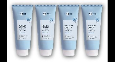 Derma Family Voordeelset - 2x Bodylotion 350 ml en 2x Douchegel 350 ml - Parfumvrij - Voor Gevoelige Huid - AllergyCertified