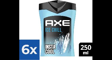 Axe Ice Chill 3-in-1 Douchegel - 250 ml - Voordeelverpakking 6 stuks