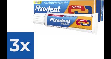 Fixodent Kleefpasta Plus Duo Premium 40 gr - Voordeelverpakking 3 stuks