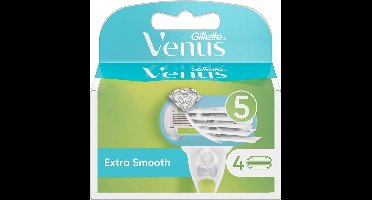 Gillette - Venus - Extra Smooth - Scheermesjes/Navulmesjes - 4 Stuks - Voordeelverpakking 12 stuks