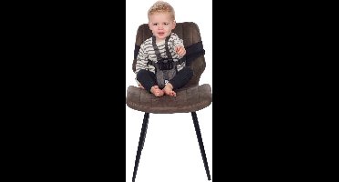 Dooky Travel chair - Meeneem Reis Kinderstoel - Zwart/Grijs melange - 6-36 maanden - 5-punts harnasgordel - Compact opvouwbaar