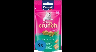 Vitakraft Crispy Crunch - Pepermuntolie - Tandverzorging voor Kat - 8 x 60gr