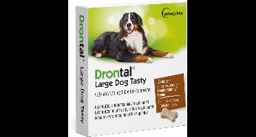Ontworming  hond l tasty (2 TABLETTEN) - Bayer drontal