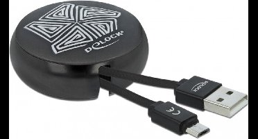 DeLOCK 85818 USB-kabel 0,92 m USB 2.0 USB A USB C Zwart