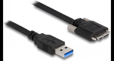 USB Kabel USB 3.0 Type-A mannelijk tot type micro-b mannelijk met schroeven 2 m