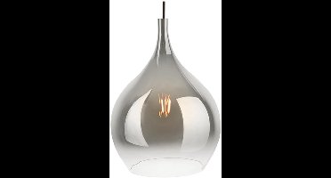 Leitmotiv Hanglamp Drup - Chroom Schaduw - Large - 35,5x26cm - Scandinavisch - Hanglampen Eetkamer, Slaapkamer, Woonkamer