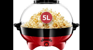 Gadgy Popcorn Machine Rond met Anti-aanbaklaag - Popcorn Maker Stil en Snel - 5 liter - Funcooking voor Party & Kids - Popcornpan - Cadeau voor Kind