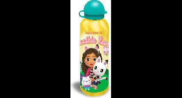 Gabby`s Dollhouse aluminium Drinkfles 500 ml. - Schoolbeker - Drinkbeker - Gabby`s Poppenhuis