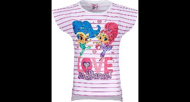 Shimmer-and-Shine-T-shirt-met-korte-mouw-wit-maat-92