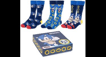 Sonic the Hedgehog Sokken - 3 Paar Cadeauverpakking - Maat 40-46