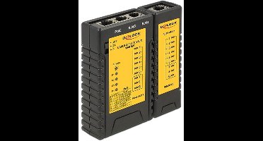 DeLOCK 86107 netwerkkabeltester Zwart, Geel