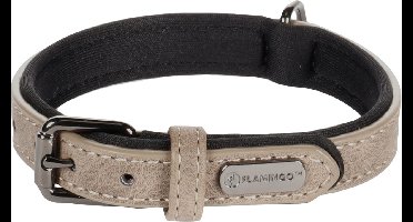 Flamingo Delu Met Neopreen - Halsband Honden - Halsband Delu Taupe Xs/s 24-30cm 15mm - 1st - 123481 - 1st