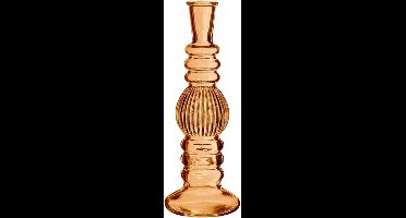 Ideas 4 Seasons Bloemenvaas Florence - zacht oranje glas - ribbel - D8,5 x H23 cm