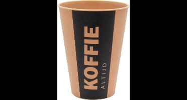 Altijd Koffie cup herbruikbaar 180ml, PP Ø 7 x 9,2 cm bruin (40 stuks)