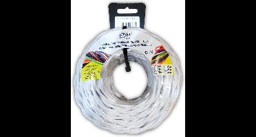 Kabel EDM Wit 25 m 2 x 1 mm