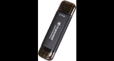 Transcend ESD310C – 512 GB Externe SSD harde schijf – USB-A 3.2 Gen 2, USB-C – Zwart