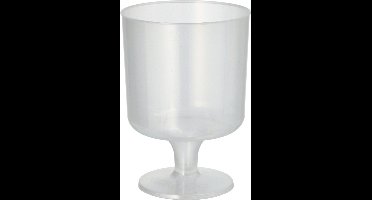 Herbruikbaar wijnglas op voet voor rode wijn PP 0,2 l reusable (30 stuks)