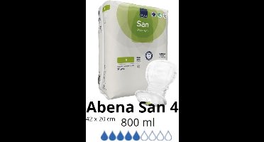 ABENA San 4, 30x Absorberende Inlegger, Pak, te Dragen in aansluitend Ondergoed- Voor Lichte tot Matige Urineverlies - Absorptie 800 ml, groen