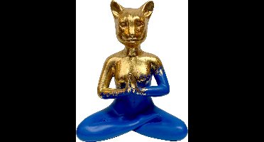 Moderen kunst Kat yoga Yves klein blue-small / De unieke 'Yoga Cat' straalt rust uit en is ontworpen door Mia Coppola. Verkrijgbaar in verschillende maten, kleuren en uitvoeringen.